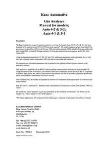 AUTO 4-1, 5-1, 5-2, 4-2 Manual